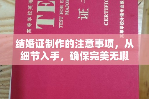 锦江结婚证制作的注意事项，从细节入手，确保完美无瑕