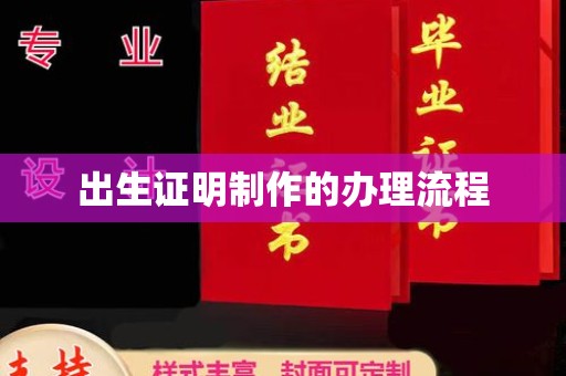秀洲出生证明制作的办理流程